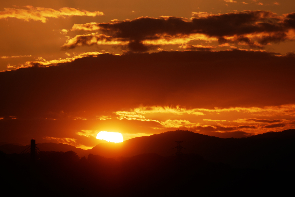 夕陽１／２
