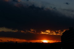 昨日と同じ場所、ほぼ同じ時間の夕景