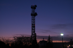 通信塔の夕景