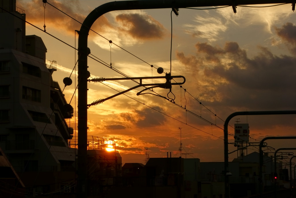 沿線の夕景・20161018