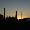 夕陽が作るシルエット