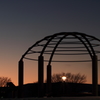 公園の夕景