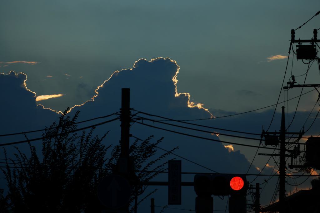 夕方の夏雲