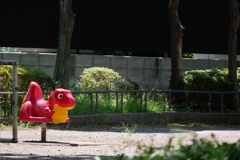 炎天下の公園で