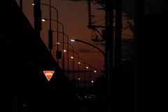 道路の夜景