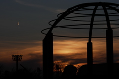 公園の夕景