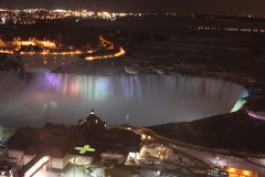 light up of niagara falls