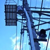 冬空と電柱