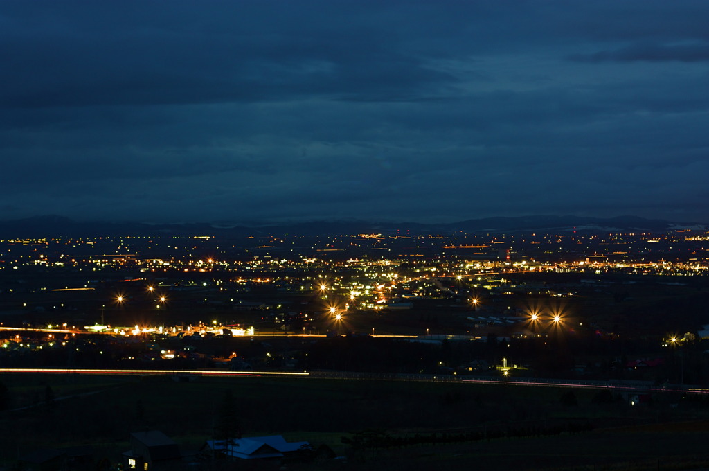 田舎の夜景