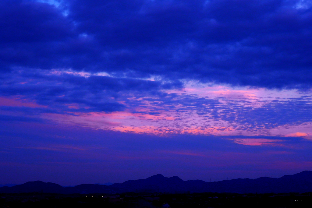 二上山夕焼け