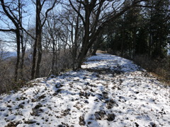 The remaining snow trails