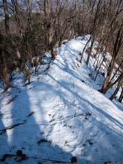 Snowy low mountain