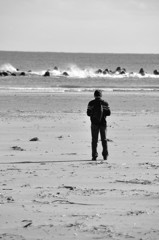 Thinking on the beach