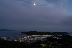 牛深遠見山桜木展望所の夜景