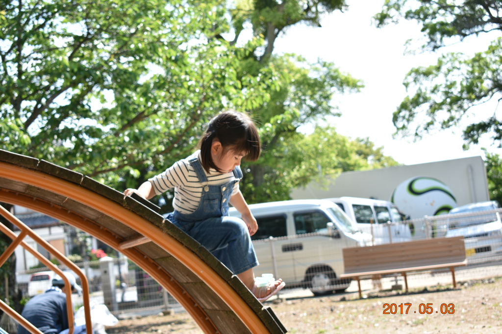 公園にて。