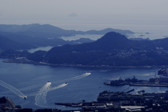 烏帽子岳から佐世保港