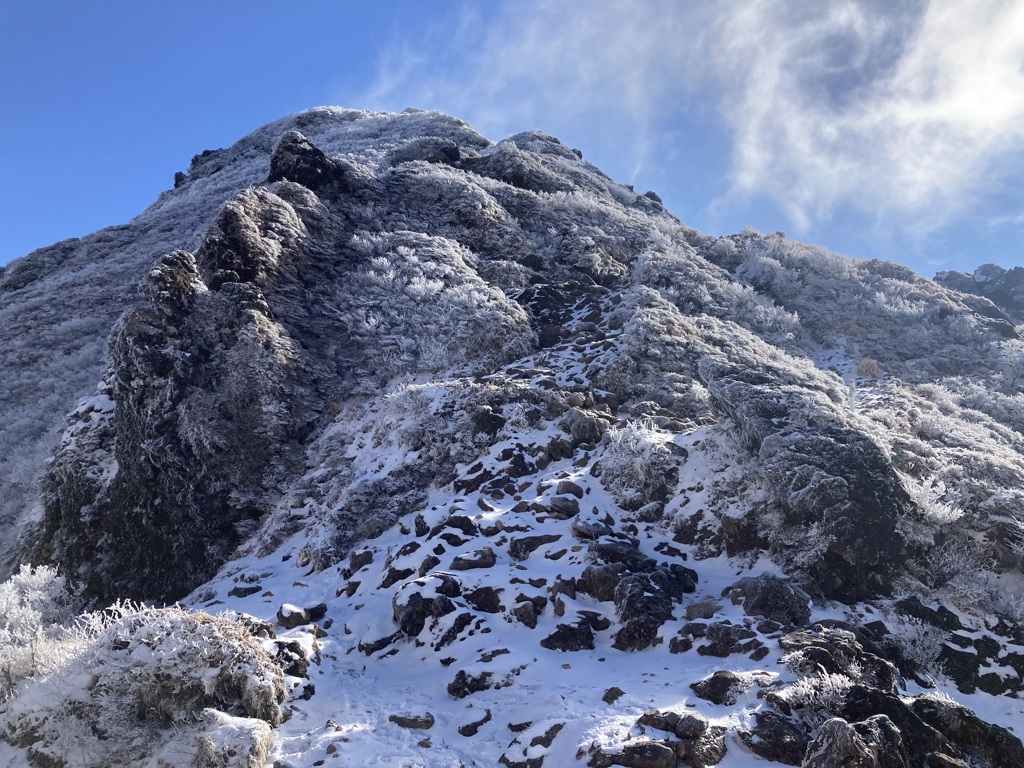 頂上の雪景色