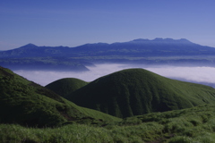 阿蘇から九重連山，涌蓋山