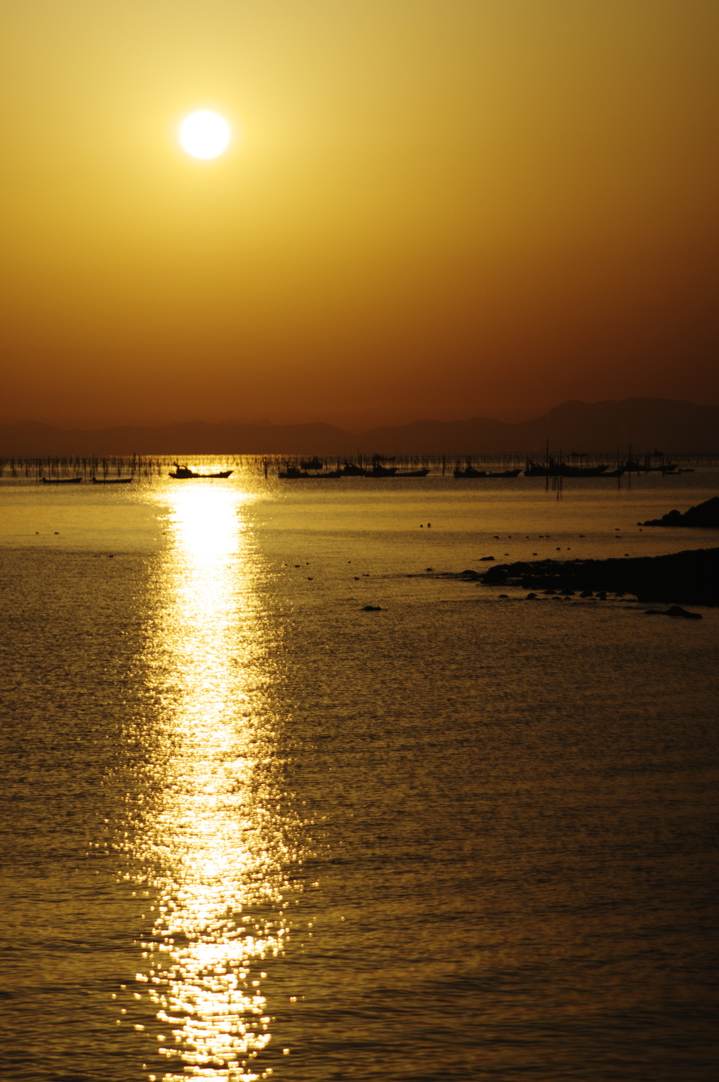 有明海の朝の光景