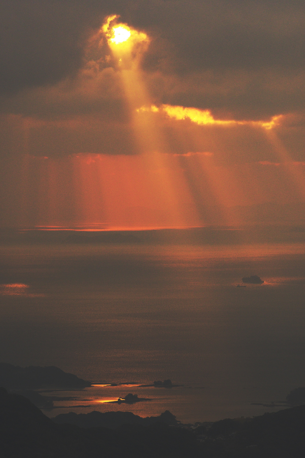夕焼け光線