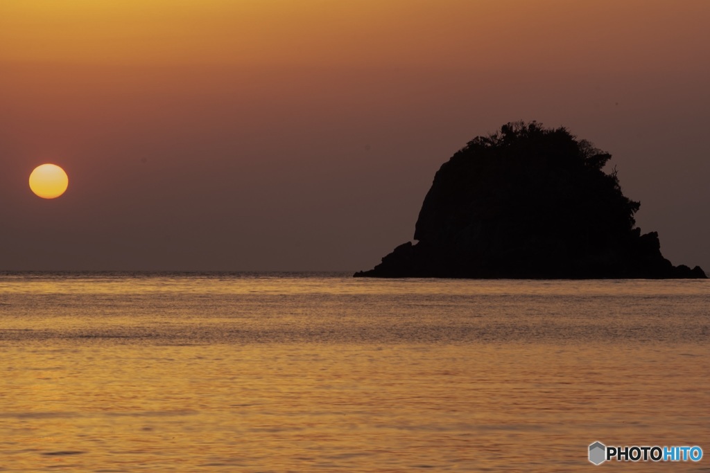 大田子海岸の夕日