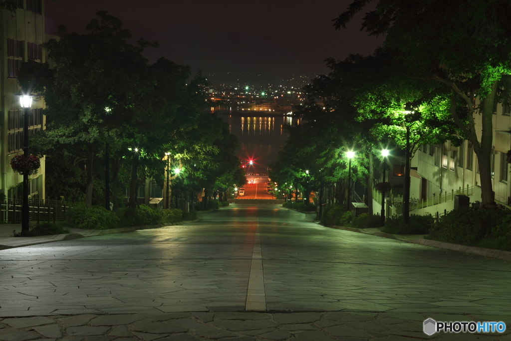 夜の八幡坂