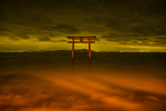 夜の琵琶湖