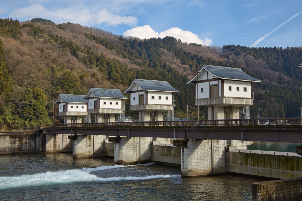 足羽川頭首工下流側