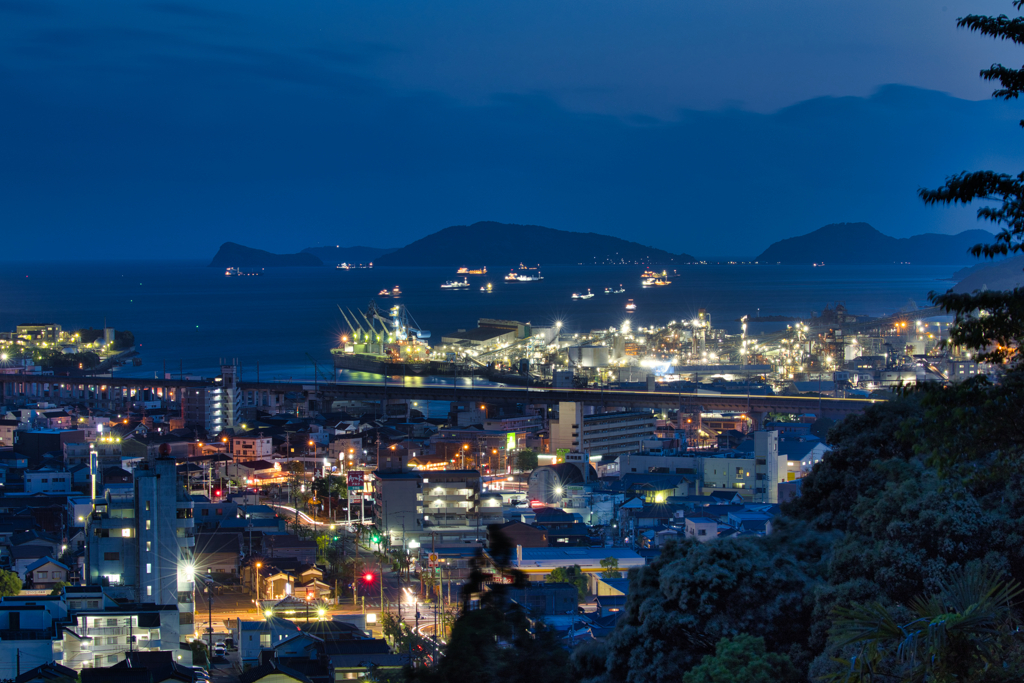 周南工場夜景２（金剛山より）