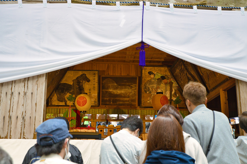 平泉寺白山神社の御開帳　拝殿絵馬１