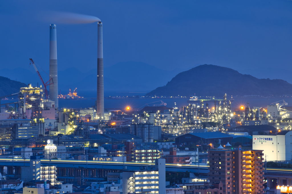 周南工場夜景１（金剛山より）