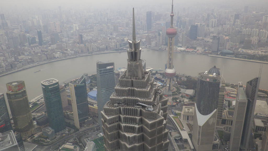 上海環球金融中心・展望台より