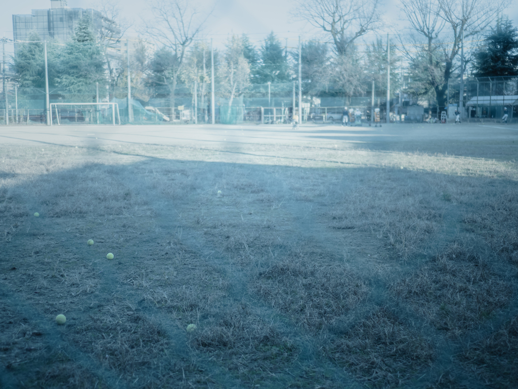 テニスボールでバッティング