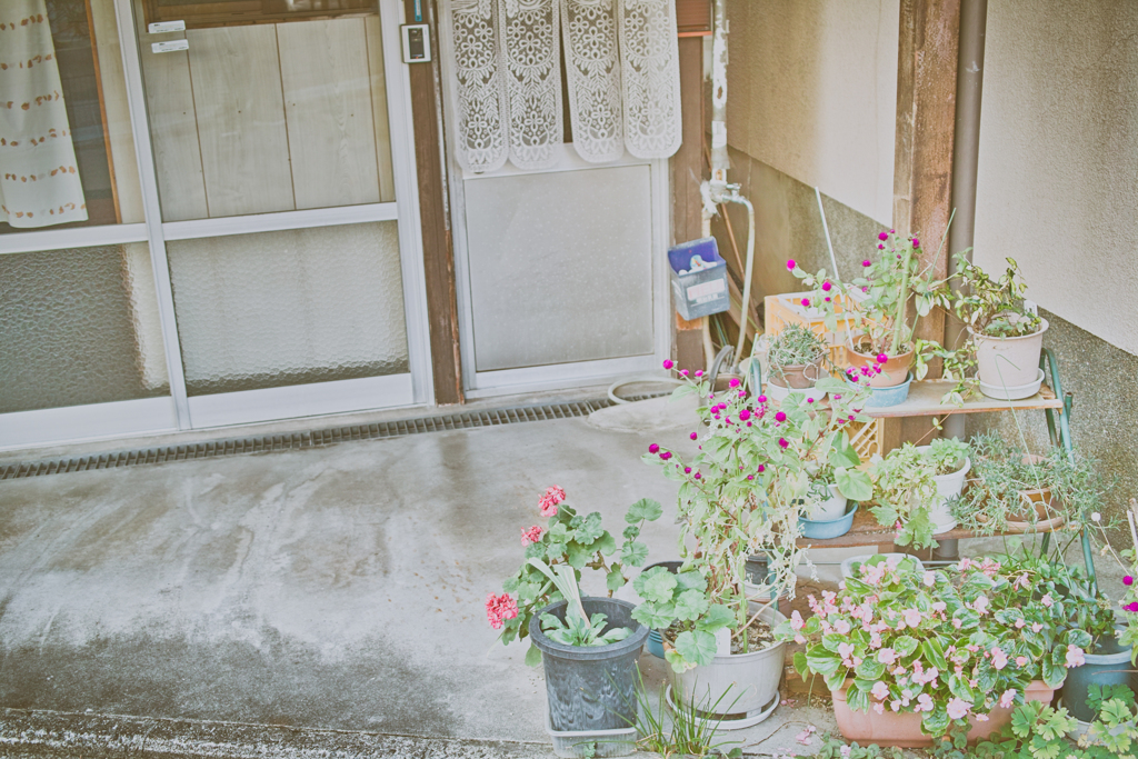 心に花を。あと玄関にも。