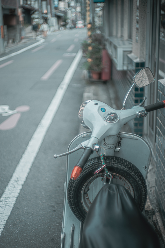 年季が入ったベスパ