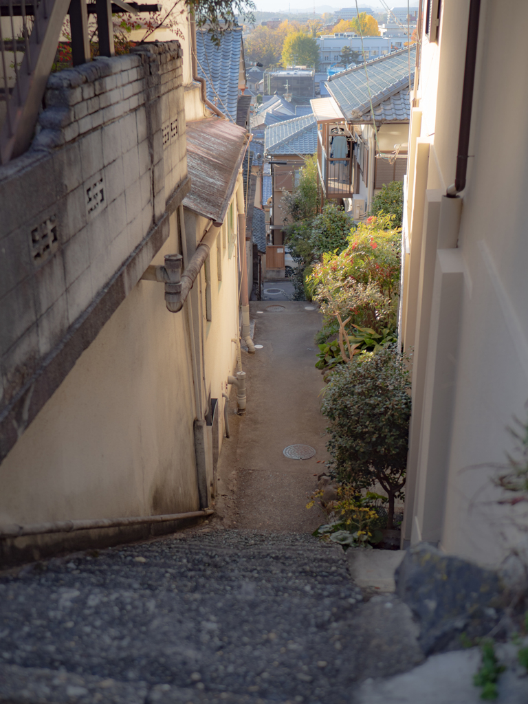 細い階段の路地