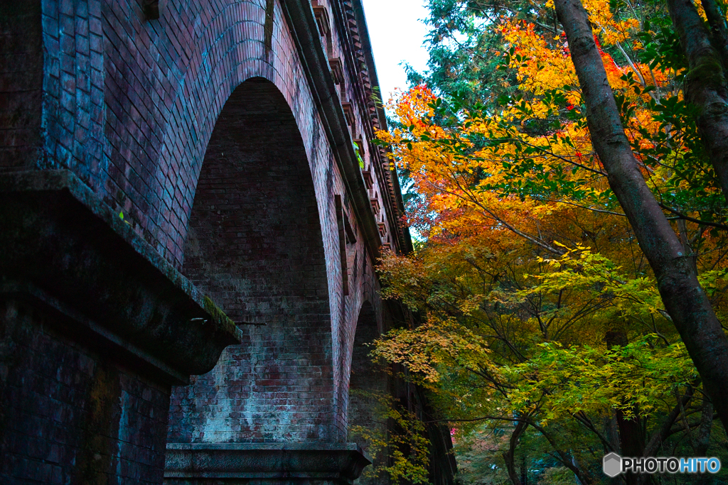 水路と紅葉2