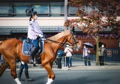 時代祭を先導する平安騎馬隊