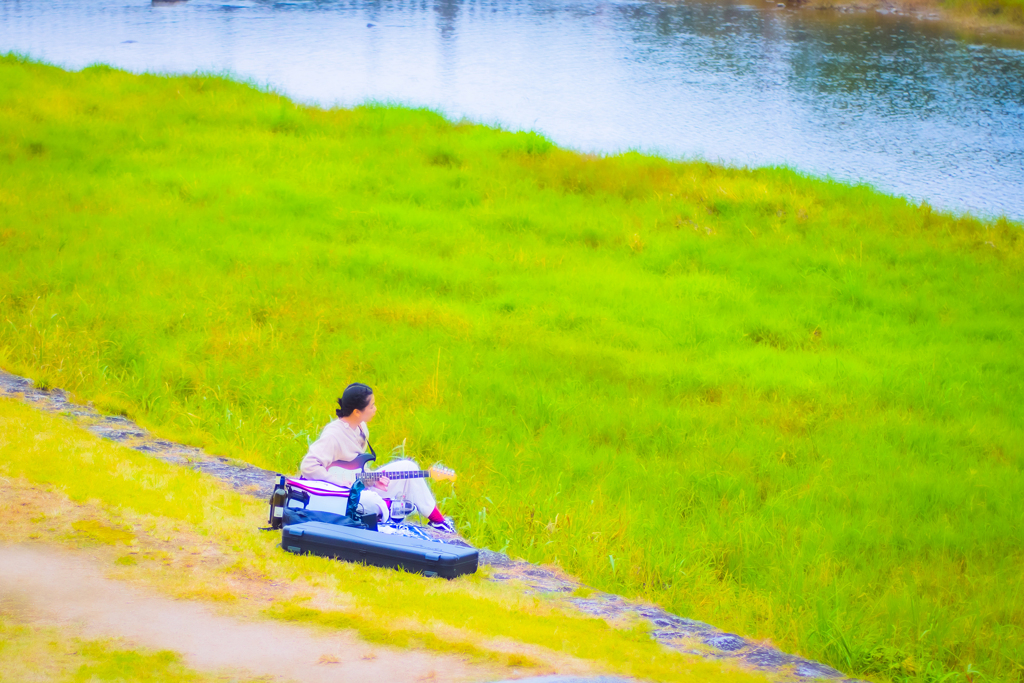 河原でストラト