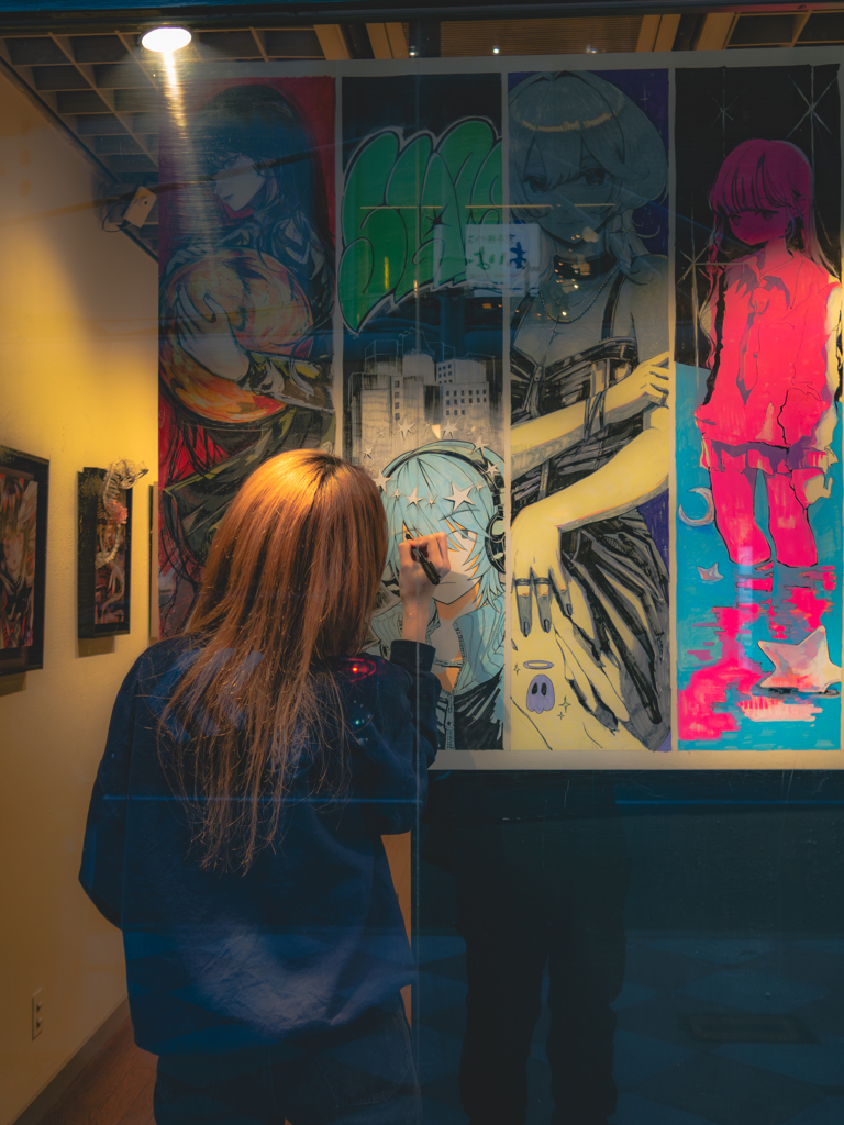 ライブペインティングしてはる