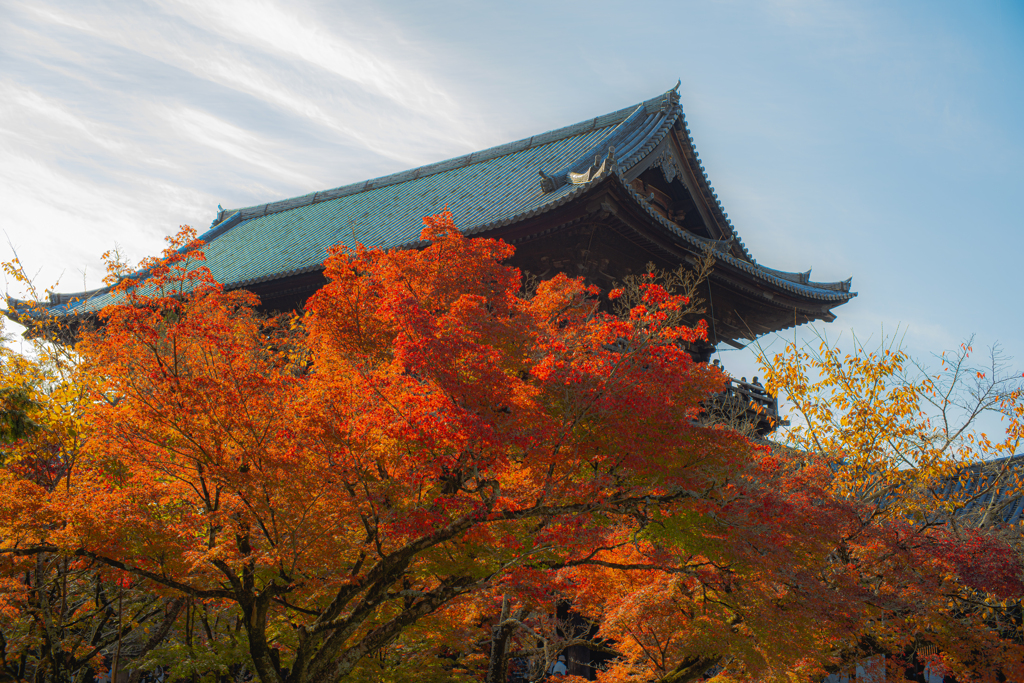 南禅寺山門と紅葉