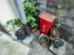 屋根付き消火器ボックス