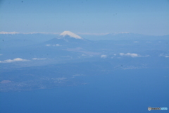 駿河湾上空からの富士山
