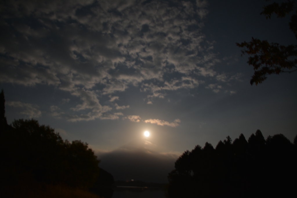 田貫湖のパール富士残念②