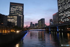 淀屋橋の夕焼け