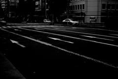 monochrome road