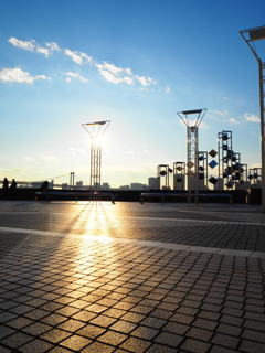 晴海埠頭の夕暮れ