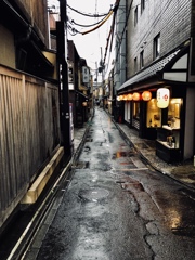 雨の京都