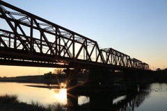 夕焼けの橋