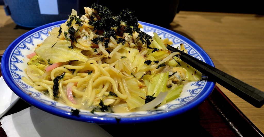 潮菜 アサリとアオサのチャンポン